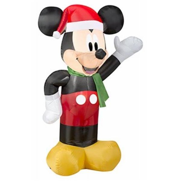 Gemmy Industries Gemmy Industries 238835 3.5 ft. Air Blown Mickey with Santa Yard Art 238835